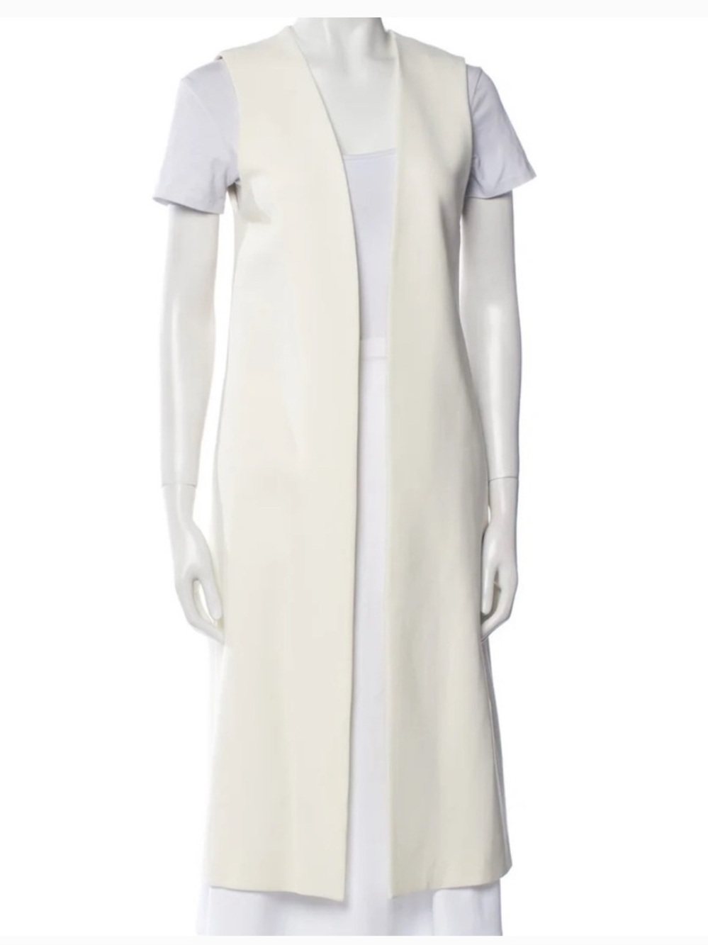 Alice + Olivia Cream Sleeveless Classic Vest